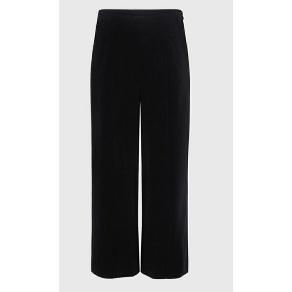 A.L.C Marley Black Wide Leg High Rise Crop Trousers Pants Women's Sz 10 ALC